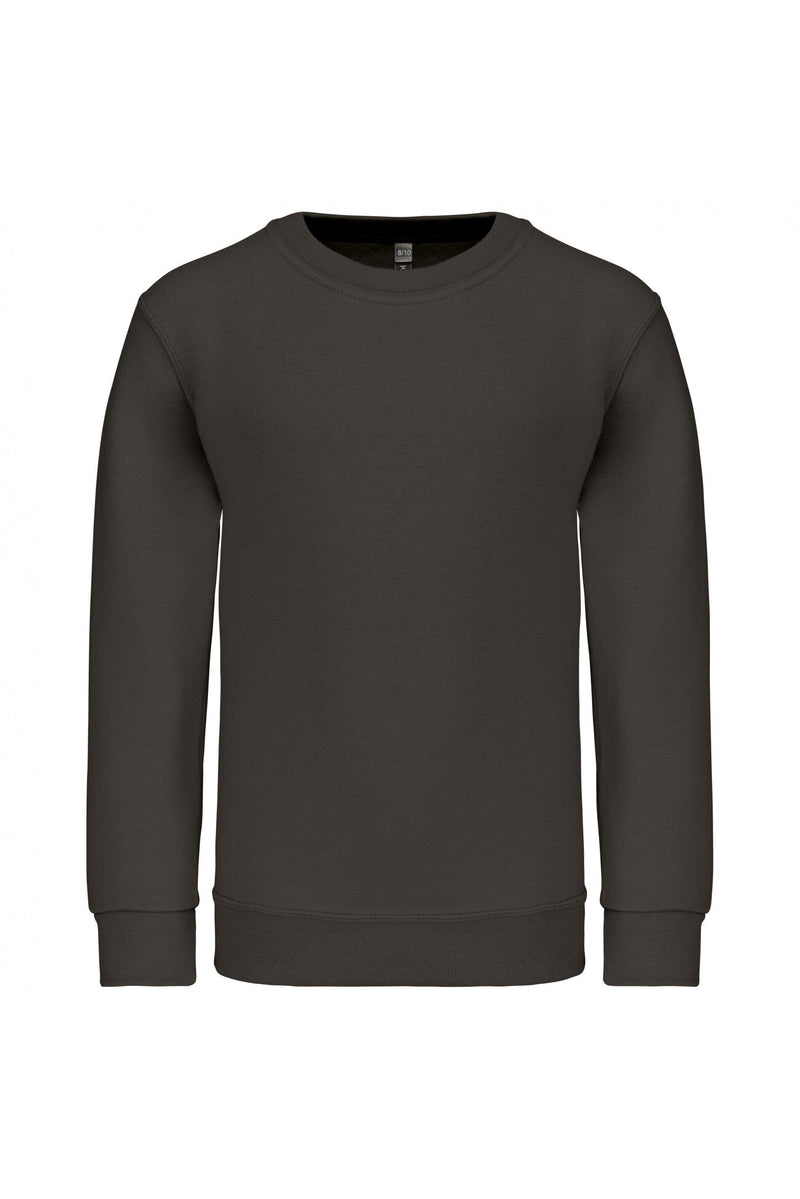Chargez l'image dans la visionneuse de la galerie, sweat shirt enfant col rond personnalisable gris foncé