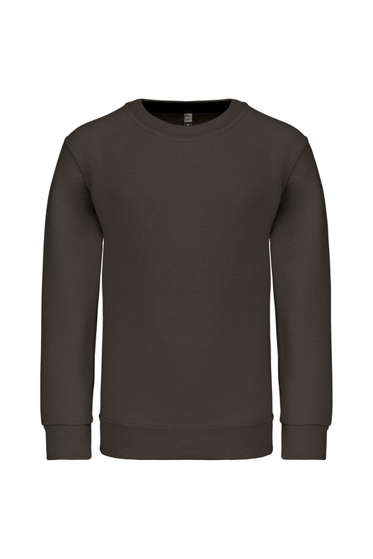 sweat shirt enfant col rond personnalisable  gris foncé