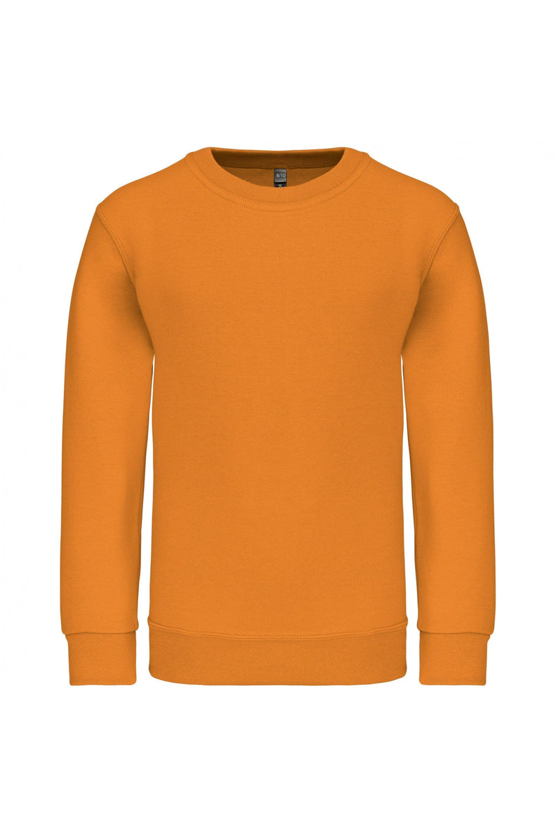 Chargez l'image dans la visionneuse de la galerie, sweat shirt enfant col rond personnalisable orange