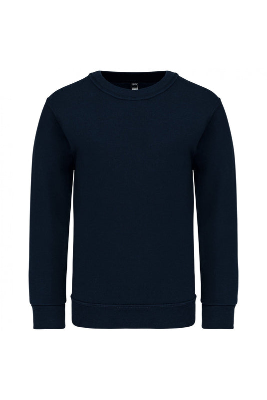 sweat shirt enfant col rond personnalisable  bleu marine