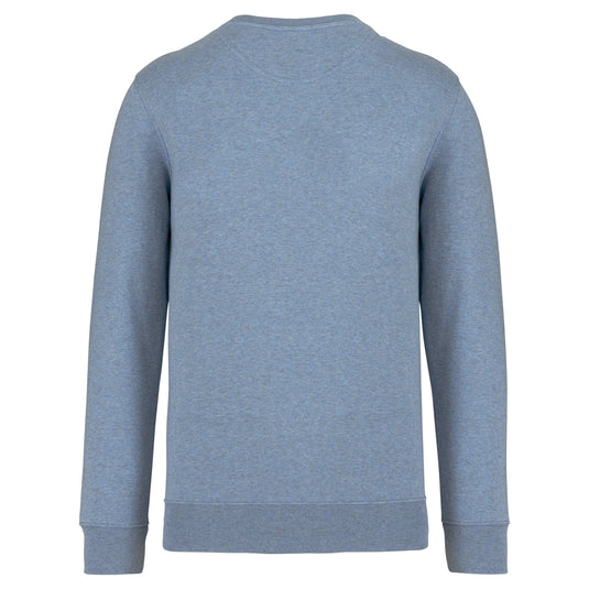 dos d'un sweat shirt unisexe col rond eco responsable coton bio personnalisable gris