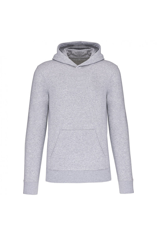 sweat a capuche enfant bio personnalisable gris chiné