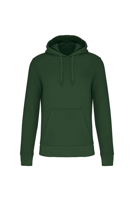 sweat à capuche bio homme personnalisable vert
