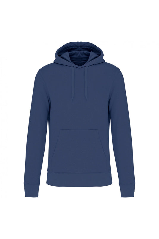 sweat à capuche bio homme personnalisable bleu