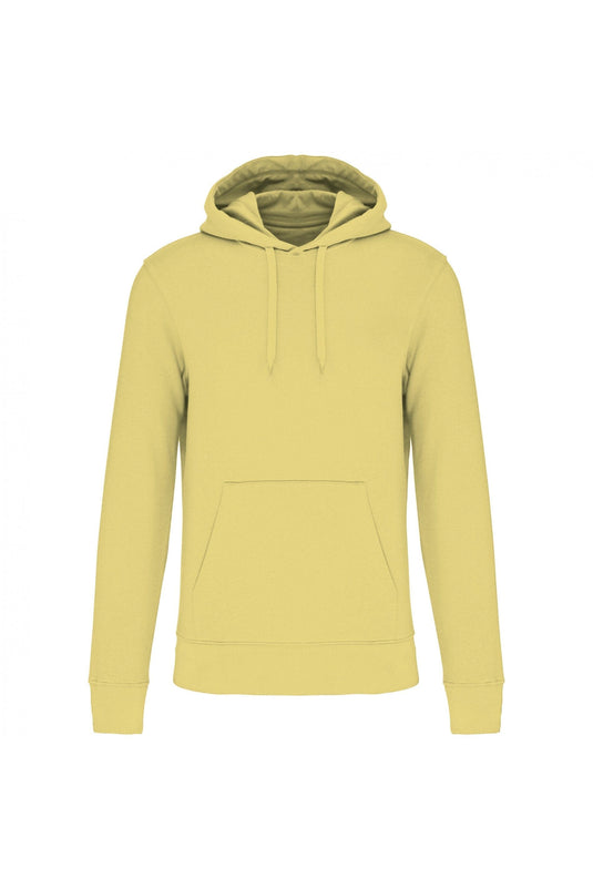 sweat à capuche bio homme personnalisable jaune