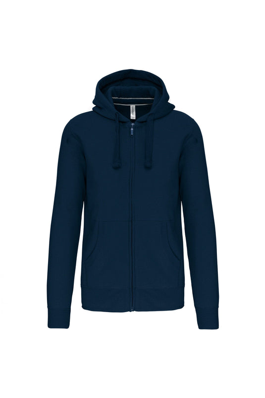 sweat zippé à capuche homme personnalisable  bleu marine