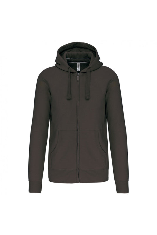 sweat zippé à capuche homme personnalisable gris foncé
