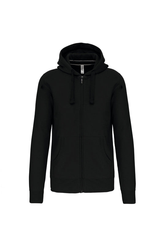 sweat zippé à capuche homme personnalisable  noir