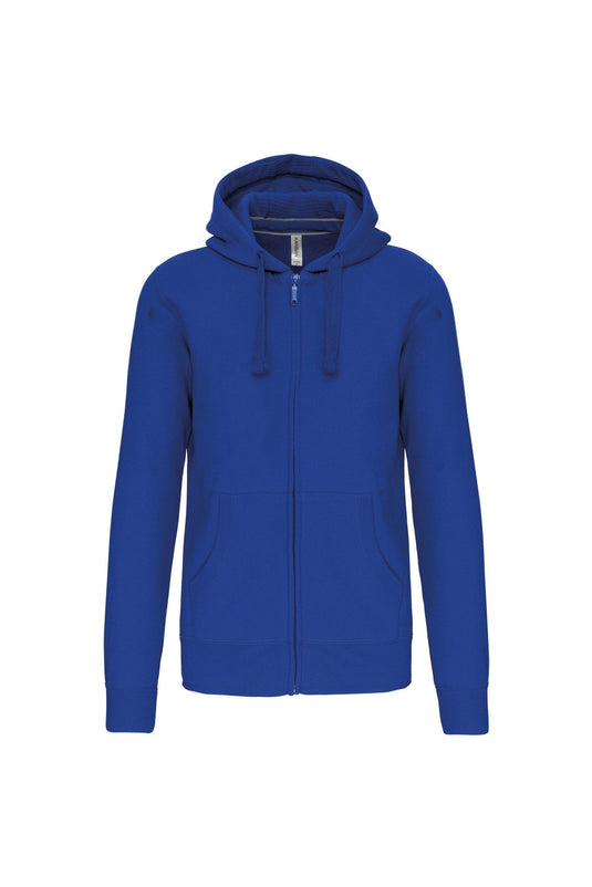 sweat zippé à capuche homme personnalisable  bleu