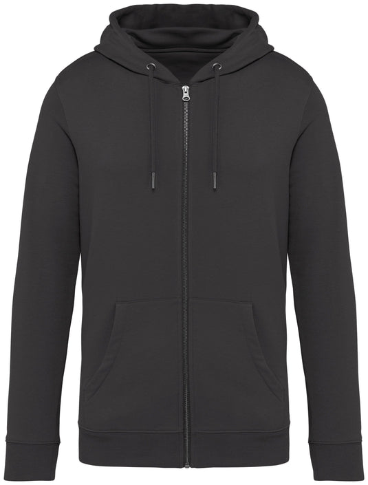 sweat zippé à capuche unisexe eco responsable personnalisable gris