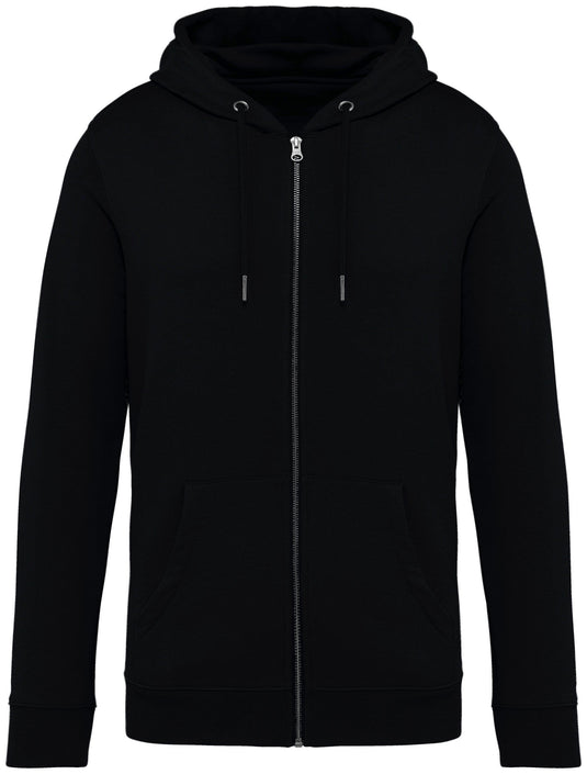 sweat zippé à capuche unisexe eco responsable personnalisable noir