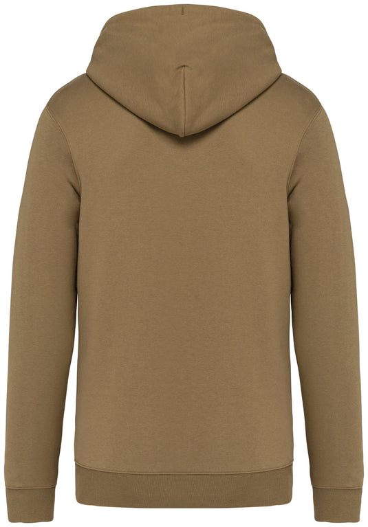 dos du sweat zippé à capuche unisexe eco responsable personnalisable kaki