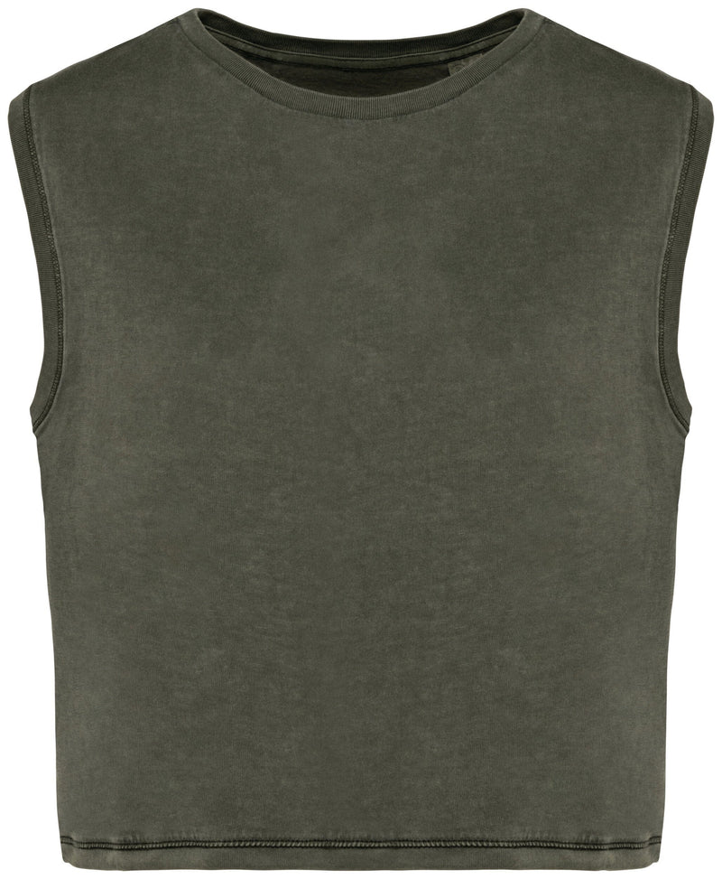 Chargez l'image dans la visionneuse de la galerie, T-shirt crop sans manche femme - 165g / NATIVE SPIRIT NS342