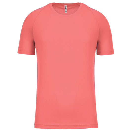 tee shirt de sport homme  personnalisable corail