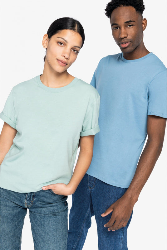 Tee shirt unisexe 155 grammes eco responsable personnalisable bleu