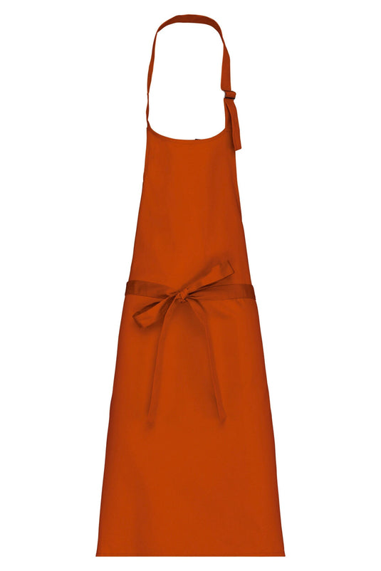 tablier polycoton sans poche personnalisable orange