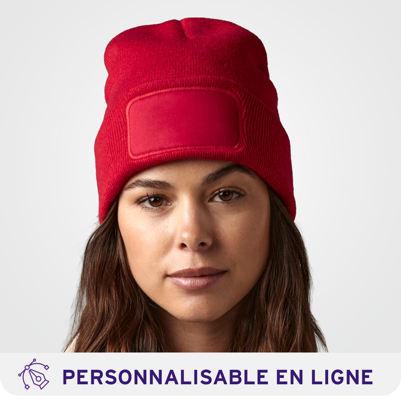 Chargez l'image dans la visionneuse de la galerie, Bonnet doublé avec patch rectangulaire personnalisable – BEECHFIELD BF445.
