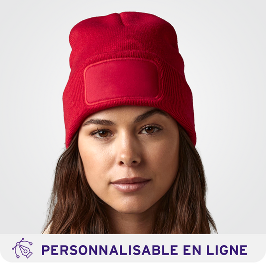 Bonnet doublé avec patch rectangulaire personnalisable – BEECHFIELD BF445.