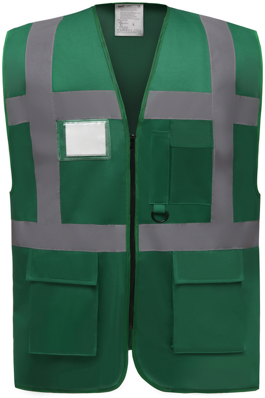 Gilet zippe haute visibilité à poche personnalisé