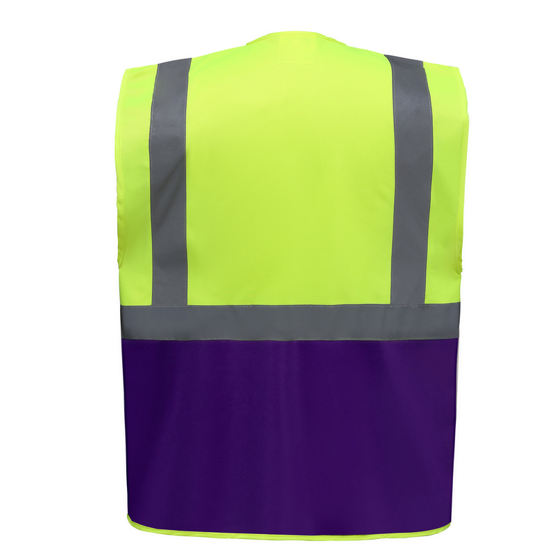 Chargez l'image dans la visionneuse de la galerie, Gilet zippe haute visibilité à poche personnalisé
