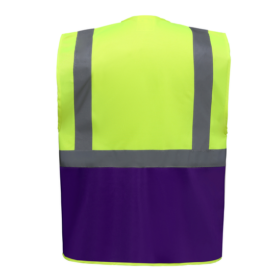 Gilet zippe haute visibilité à poche personnalisé