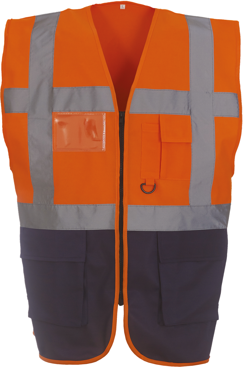 Chargez l'image dans la visionneuse de la galerie, Gilet zippe haute visibilité à poche personnalisé

