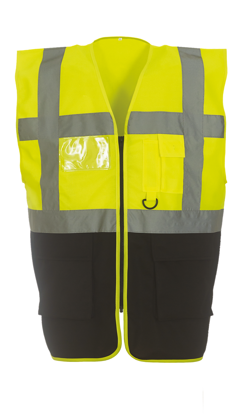 Chargez l'image dans la visionneuse de la galerie, Gilet zippe haute visibilité à poche personnalisé
