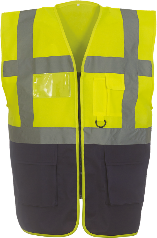 Gilet zippe haute visibilité à poche personnalisé