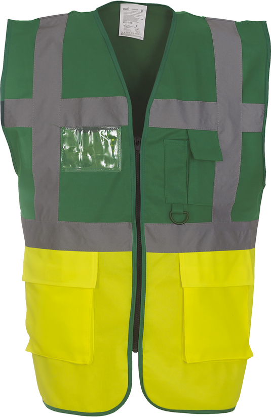 Gilet zippe haute visibilité à poche personnalisé