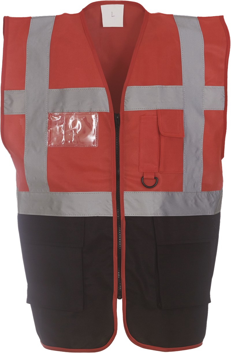 Chargez l'image dans la visionneuse de la galerie, Gilet zippe haute visibilité à poche personnalisé
