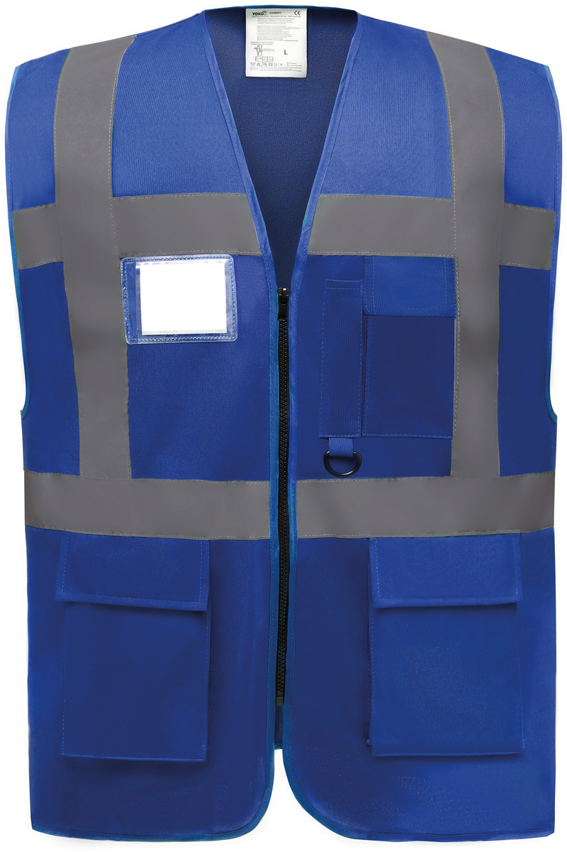 Chargez l'image dans la visionneuse de la galerie, Gilet zippe haute visibilité à poche personnalisé
