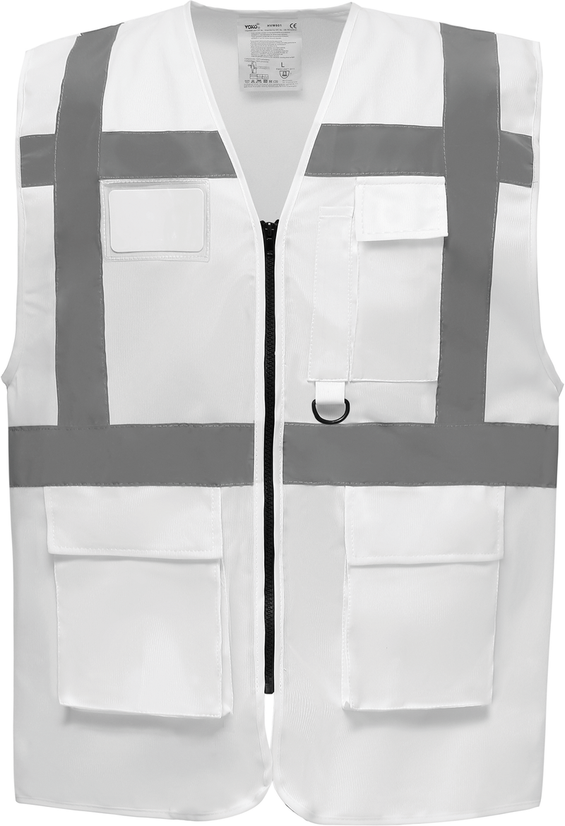 Chargez l'image dans la visionneuse de la galerie, Gilet zippe haute visibilité à poche personnalisé

