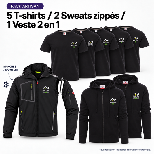 Pack Essentiel + Veste Matelassée – 8 vêtements personnalisés