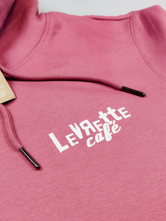 logo du bar Levrette café de Saint-nazaire imprimé en DTF sur un hoodie en coton bio