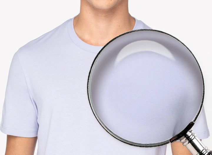 zoom sur la fibre coton d'un tee-shirt