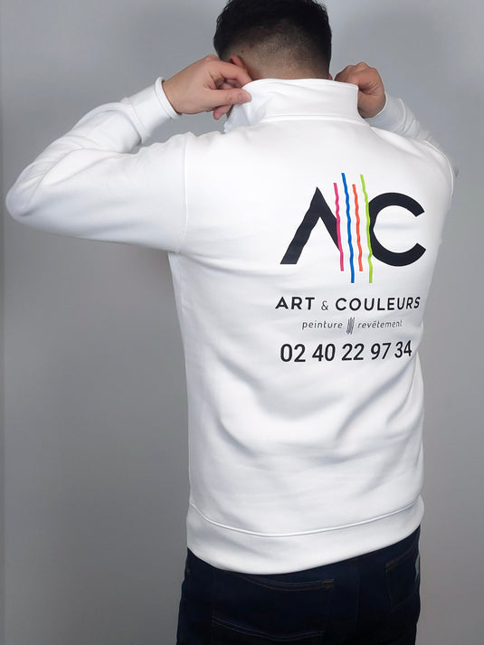 Sweat col camionneur pour les ouvrier peintre imprimé par transfert dtf au couleurs de ART&Couleurs à ST-Nazaire