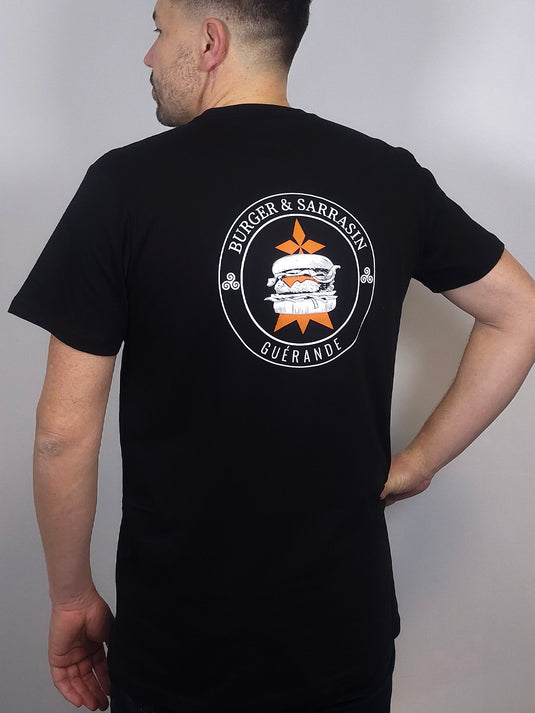 tee-shirt de serveur imprimé u logo Burger & sarrasin Guérande