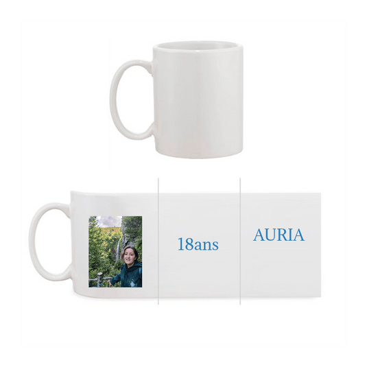 Mug personnalisé photo et texte