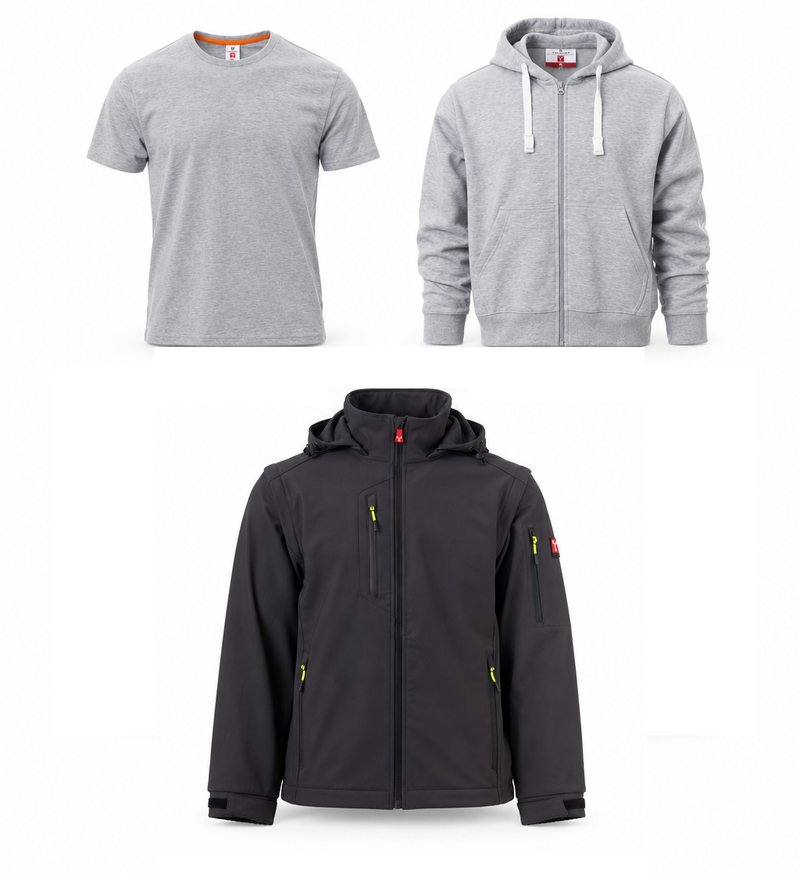 Chargez l'image dans la visionneuse de la galerie, Pack Essentiel + Veste – 8 vêtements de travail personnalisés
