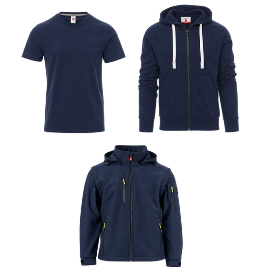 Pack Essentiel + Veste – 8 vêtements de travail personnalisés