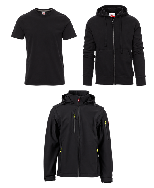 Pack Essentiel + Veste – 8 vêtements de travail personnalisés