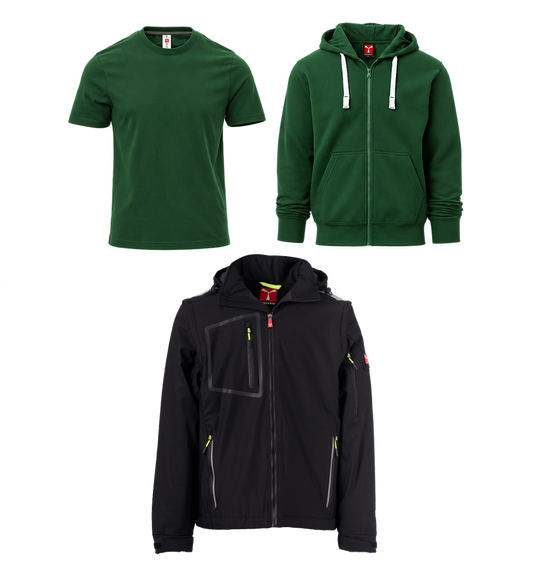 Pack Essentiel + Veste Matelassée – 8 vêtements personnalisés