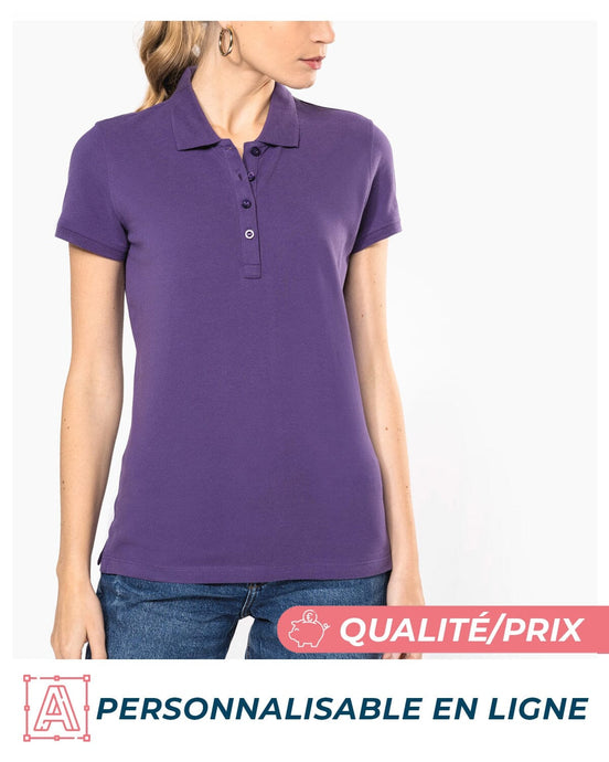 polo femme violet à personnaliser