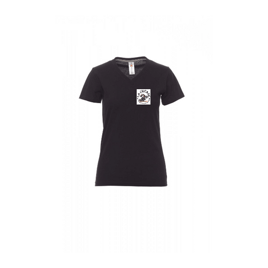 T-shirt Col V Femme logoté