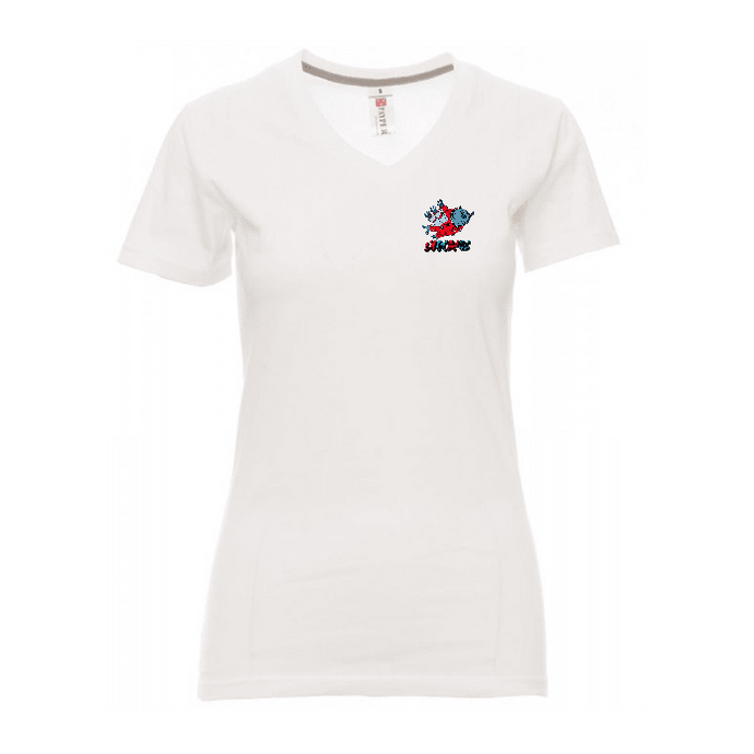 Tee-shirt Blanc Col V Femme - EXPRESS