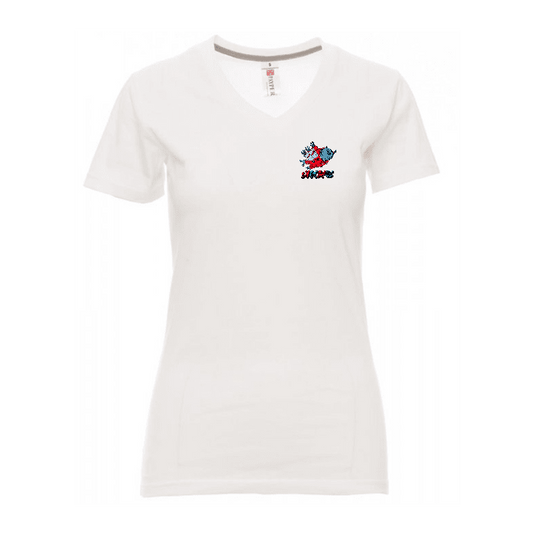 Tee-shirt Blanc Col V Femme - EXPRESS