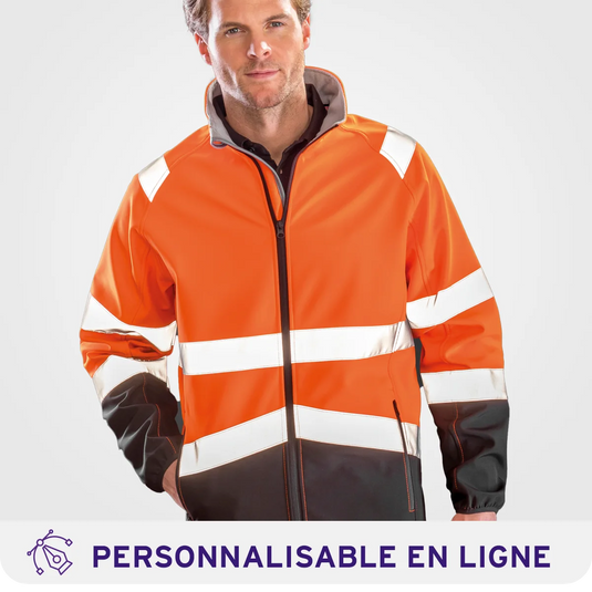 Veste softshell haute visibilité personnalisable