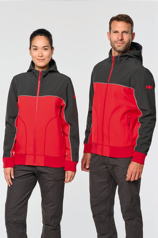 deux salariés homme et femme avec un blouson de travail à imprimer avec le logo de l'entreprise