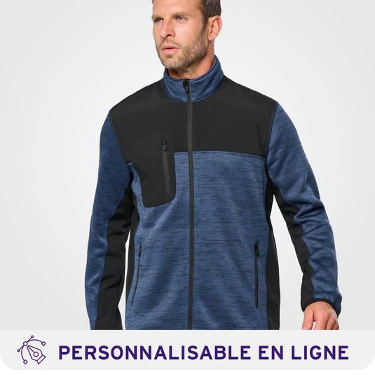 Veste polytricot recyclée homme WK9108 personnalisable