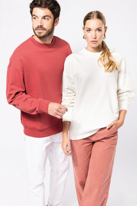 Sweat-shirt écoresponsable oversize à col rond unisexe / KARIBAN K4032